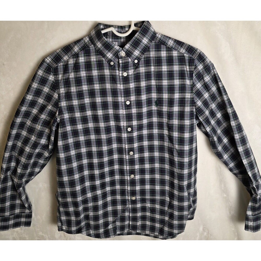 Ralph Lauren Boys Large 14 / 16 Plaid Button Down Shirt